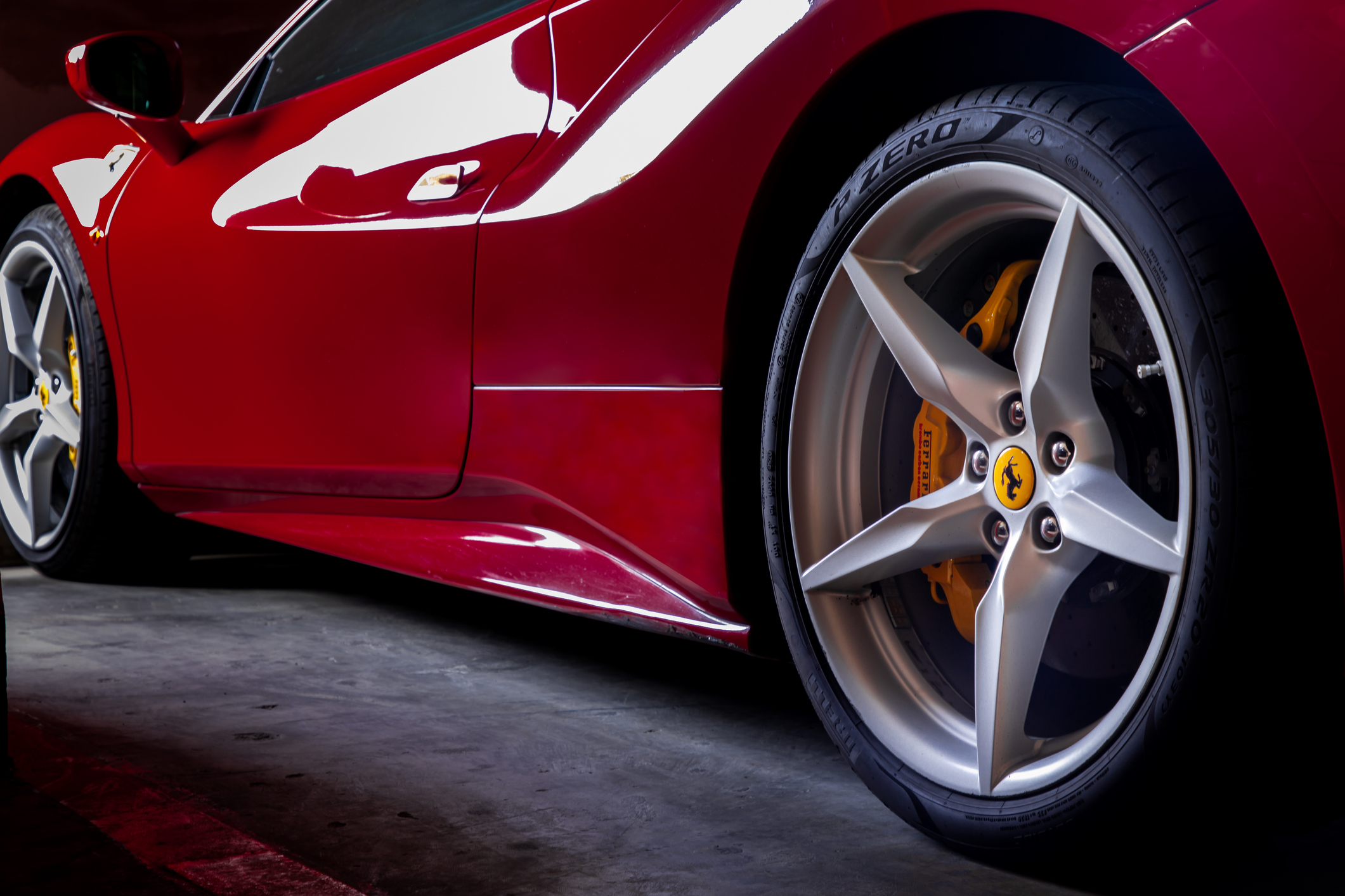 A professionally detailed Ferrari